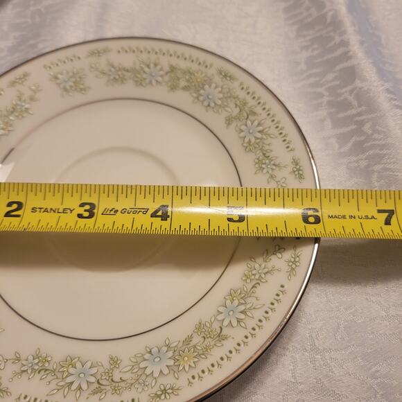 Noritake Ivory China Pattern Lexine 7007 Set of Four Saucers Vintage - Picture 8 of 8